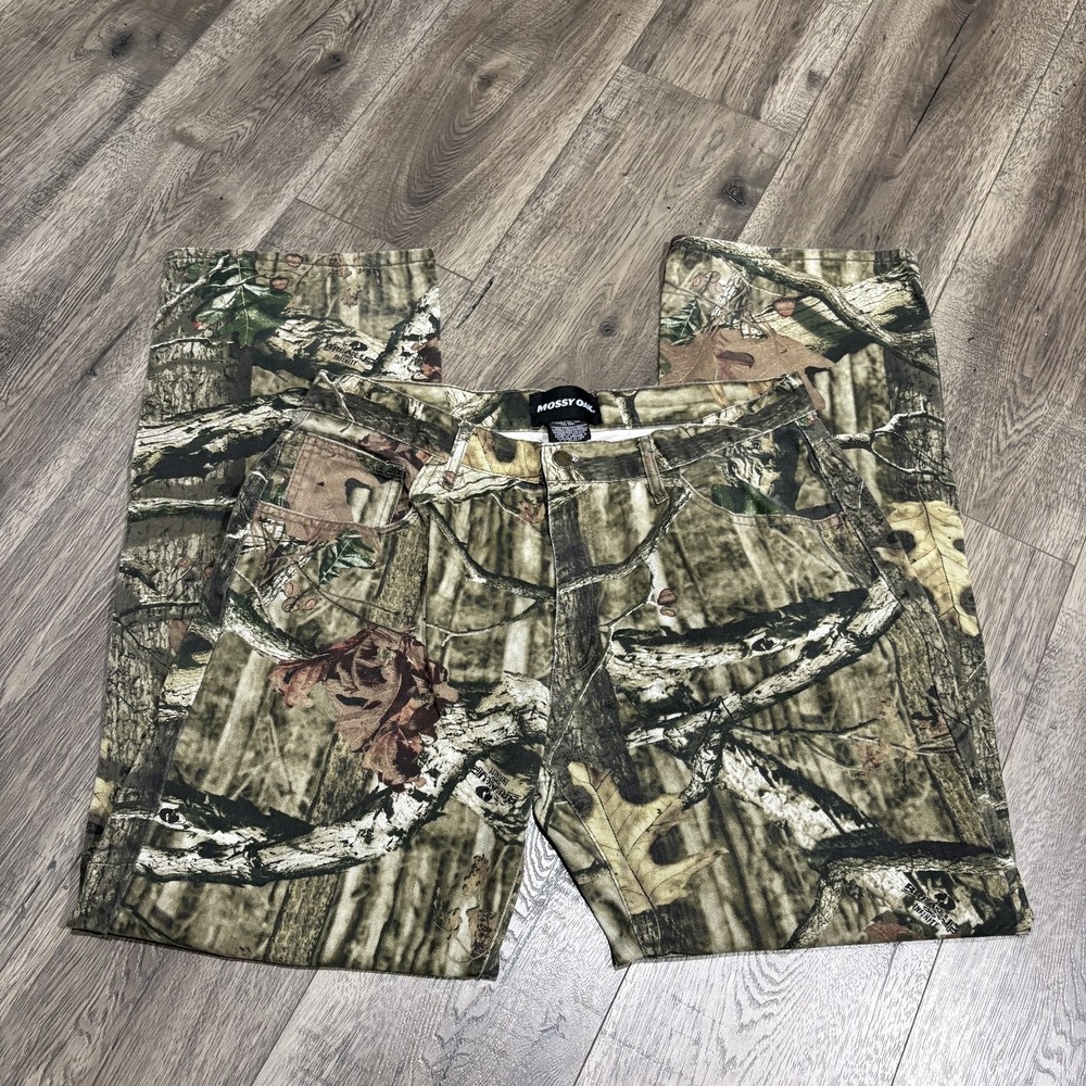 Mossy Oak Pants Mens 36x34 Green Camo Break-Up Infinity 5 Pocket Hunting 55761C1